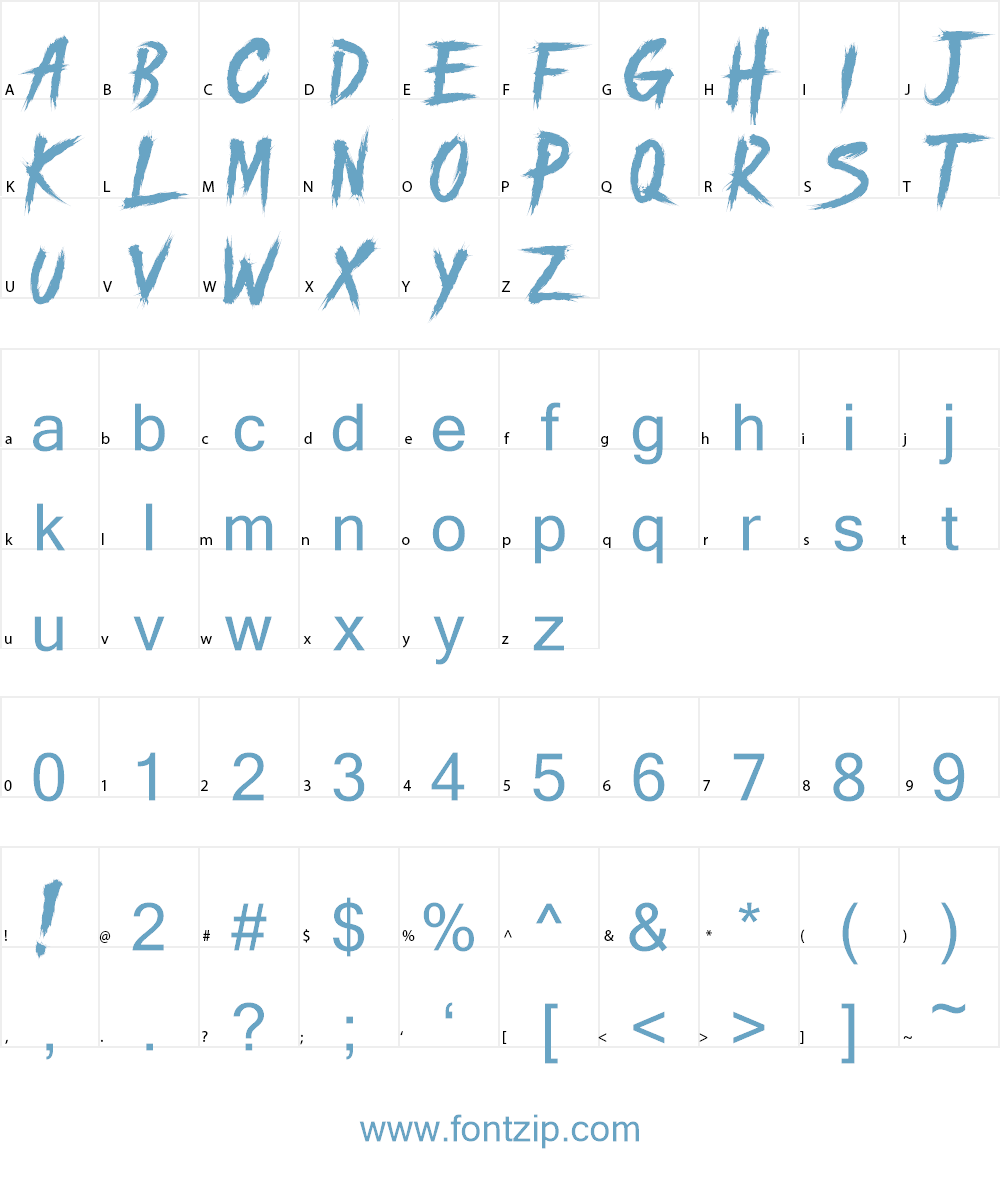 PILITACORE DEMO Font Character